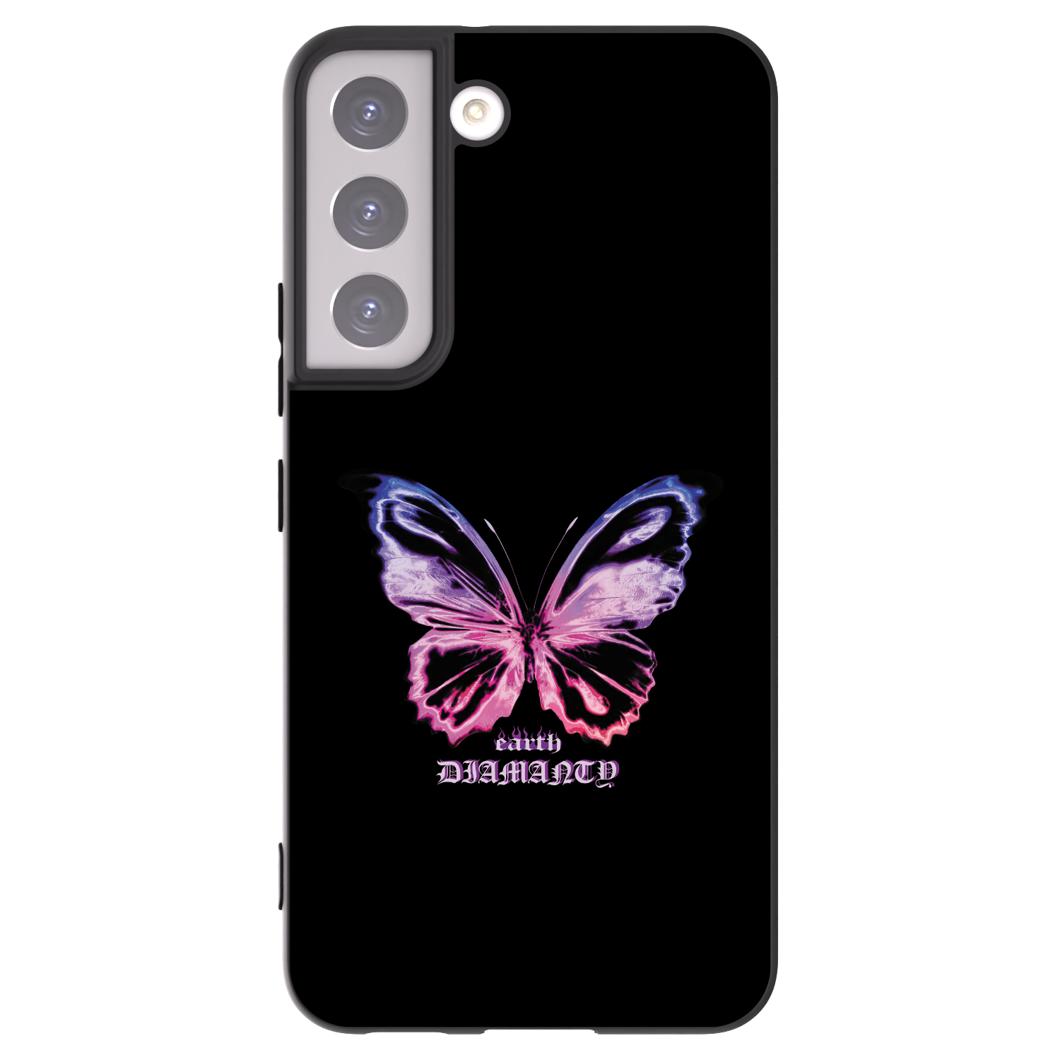 Picasee husă neagră din silicon pentru Samsung Galaxy S22 5G - Diamanty Purple