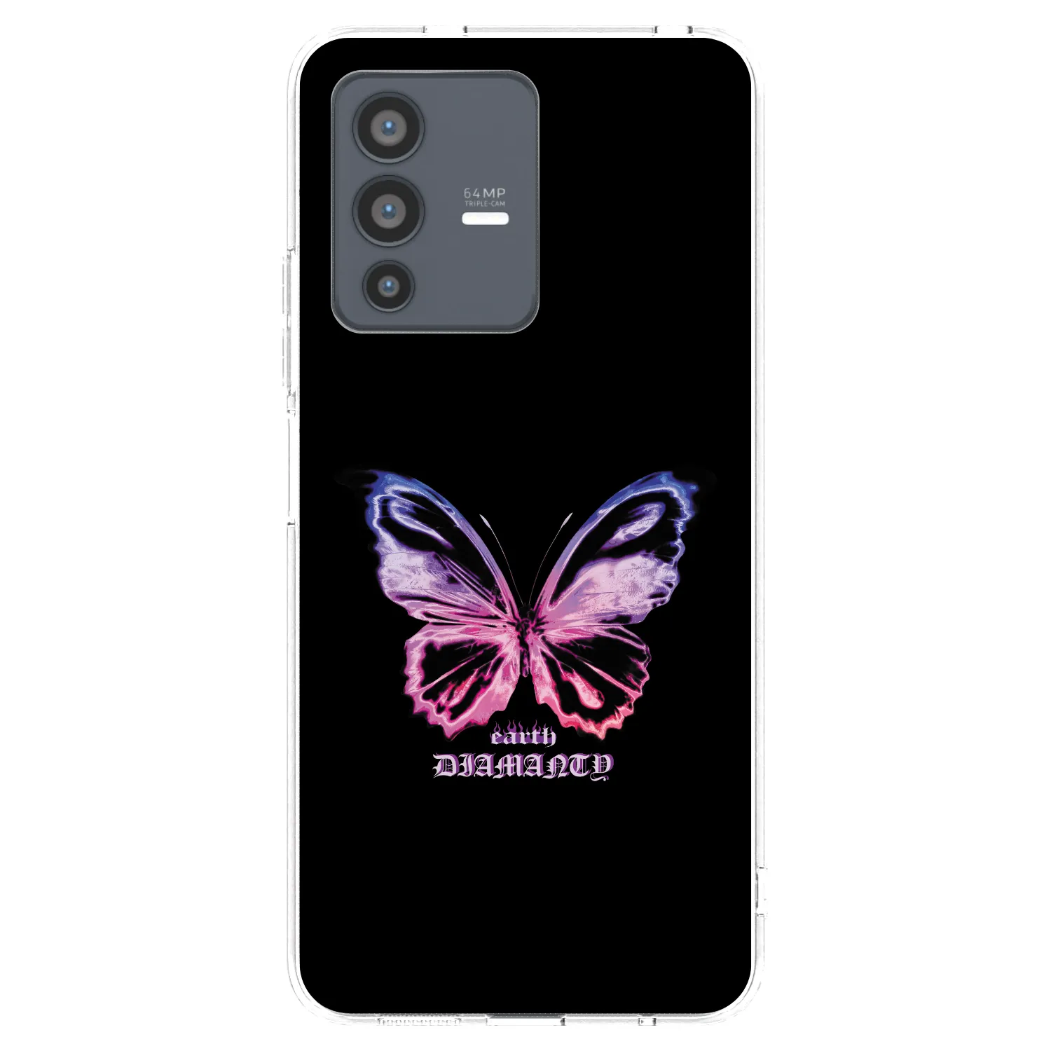Picasee husă transparentă din silicon pentru Vivo V23 5G - Diamanty Purple