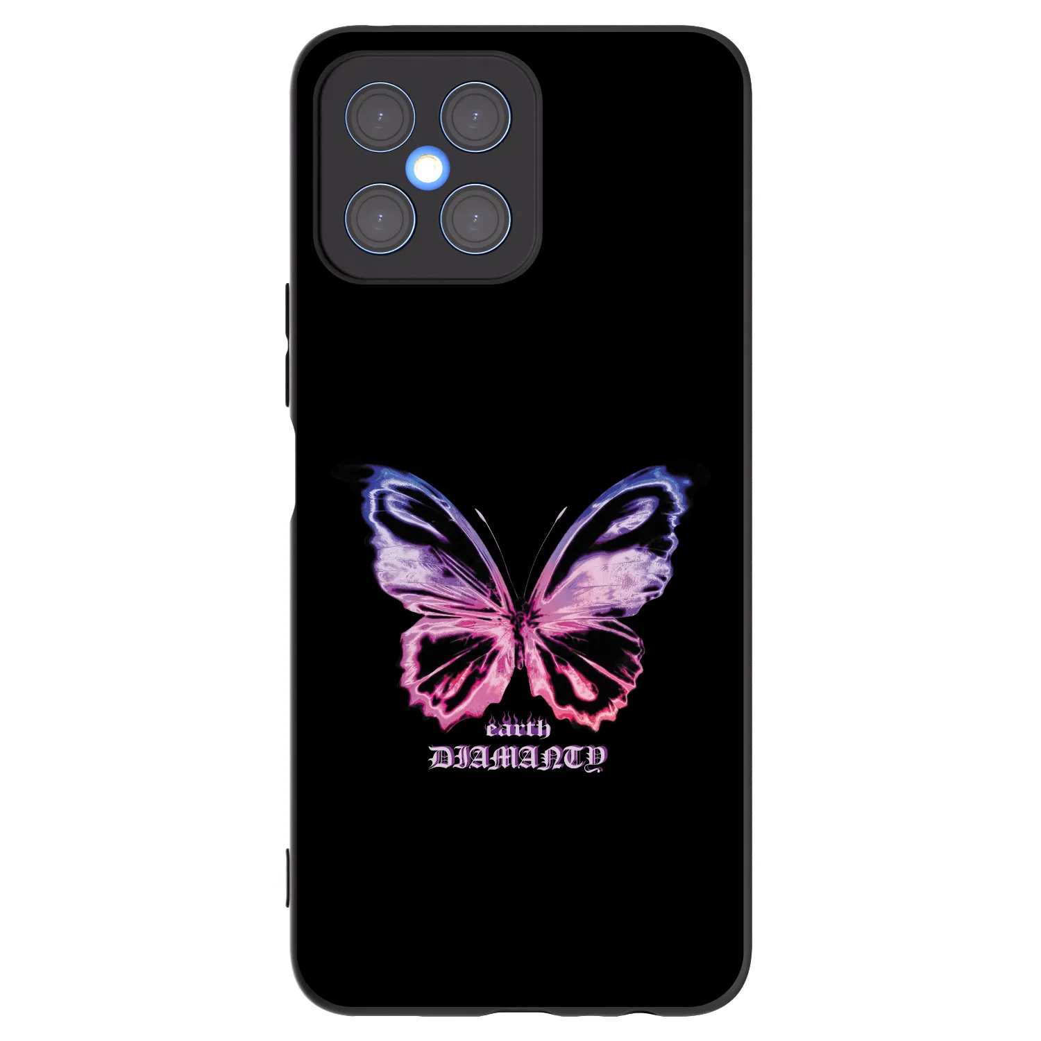 Picasee husă neagră din silicon pentru Honor X8 4G - Diamanty Purple