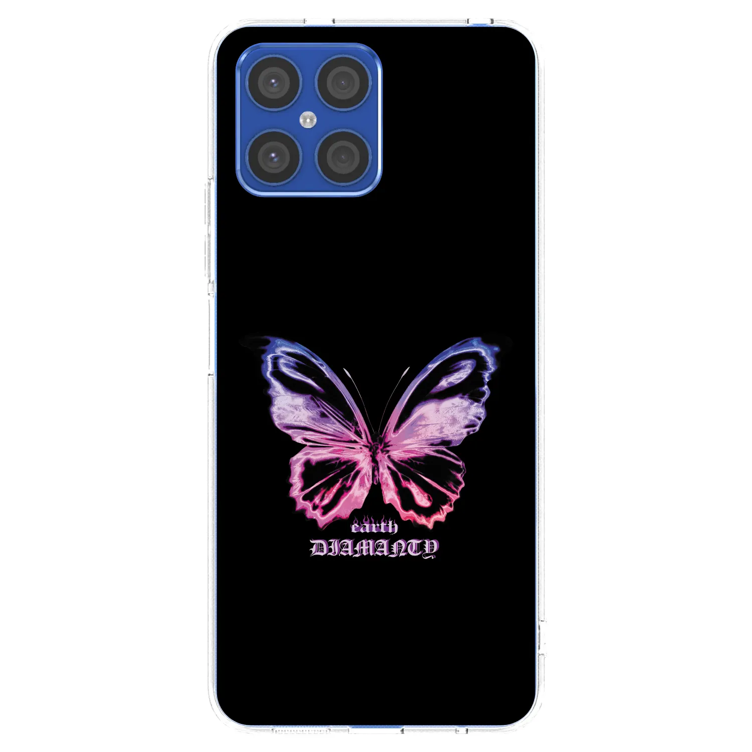Picasee husă transparentă din silicon pentru Honor X8 4G - Diamanty Purple
