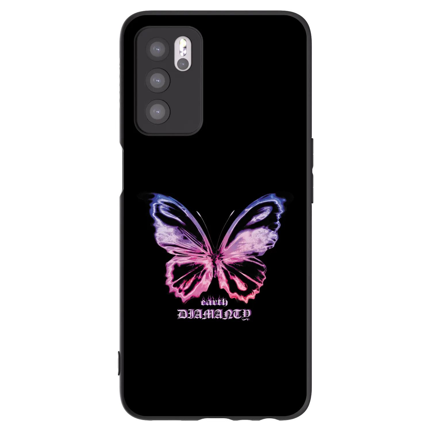 Picasee husă neagră din silicon pentru OPPO A16s - Diamanty Purple