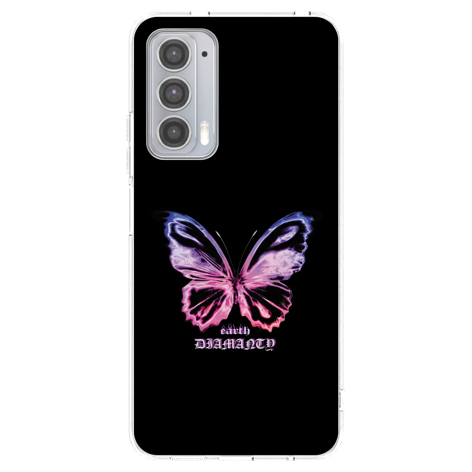 Picasee husă transparentă din silicon pentru Motorola Edge 20 - Diamanty Purple