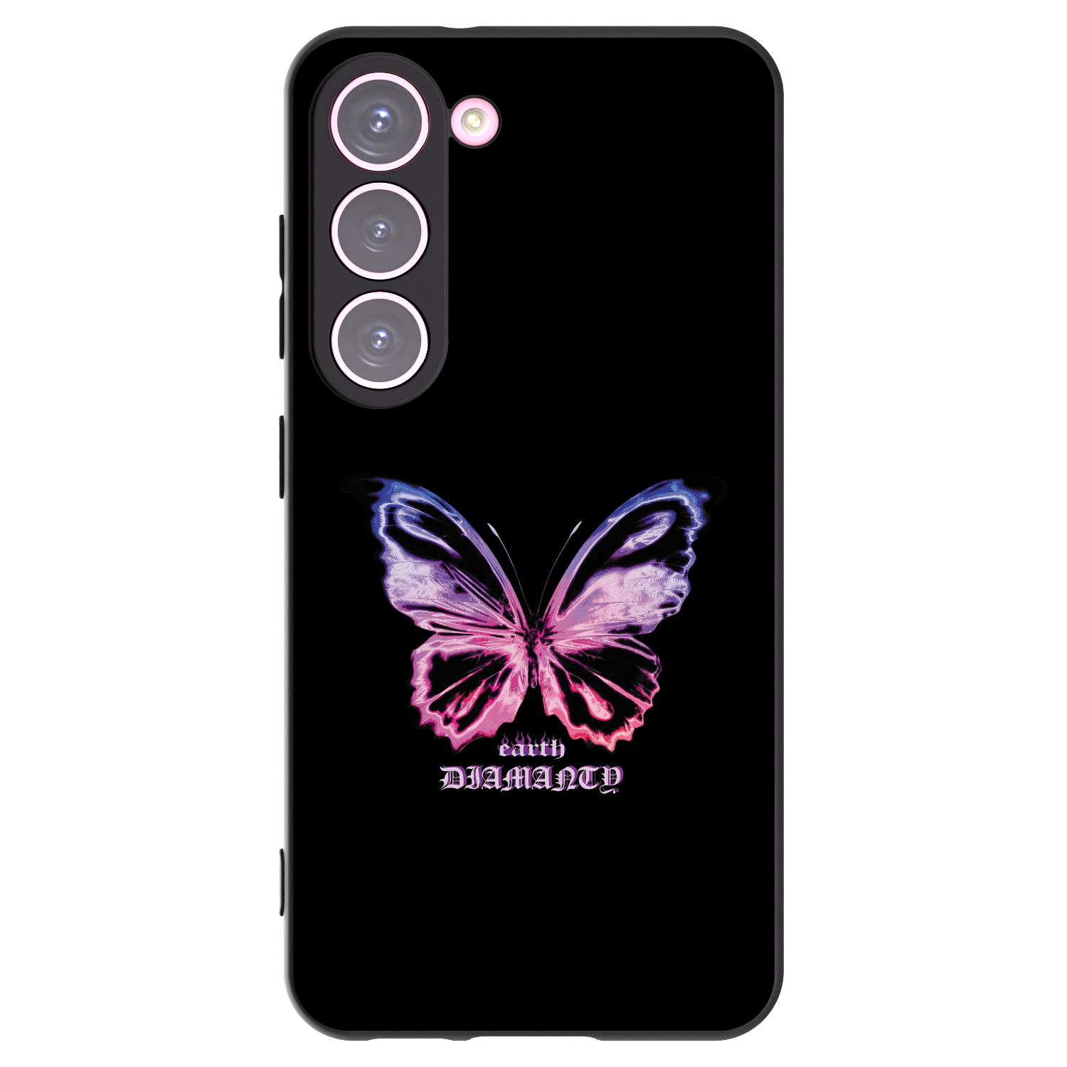 Picasee husă neagră din silicon pentru Samsung Galaxy S23 5G - Diamanty Purple