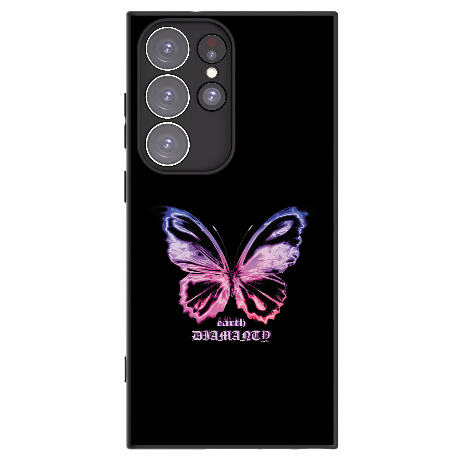 Picasee husă neagră din silicon pentru Samsung Galaxy S23 Ultra 5G - Diamanty Purple