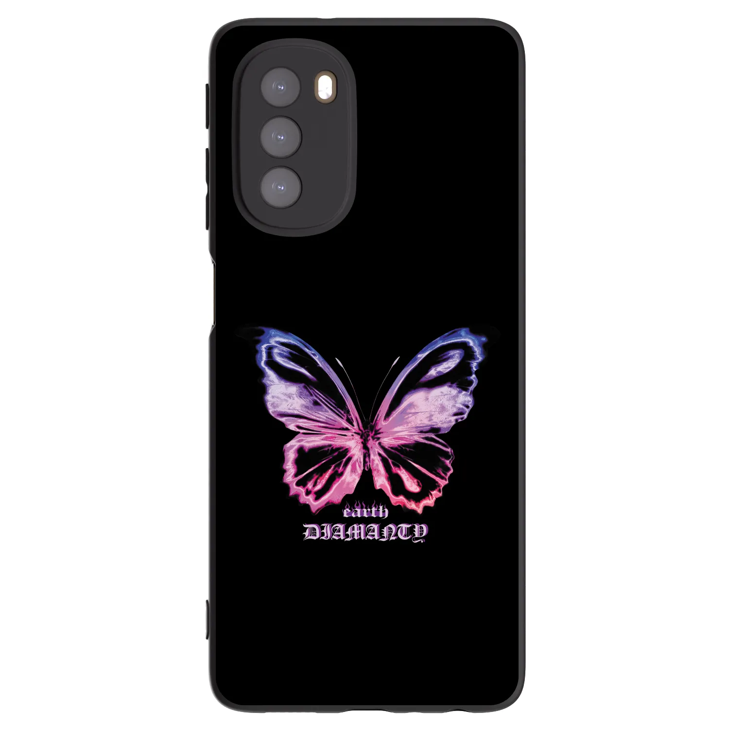 Picasee husă neagră din silicon pentru Motorola Moto G51 - Diamanty Purple