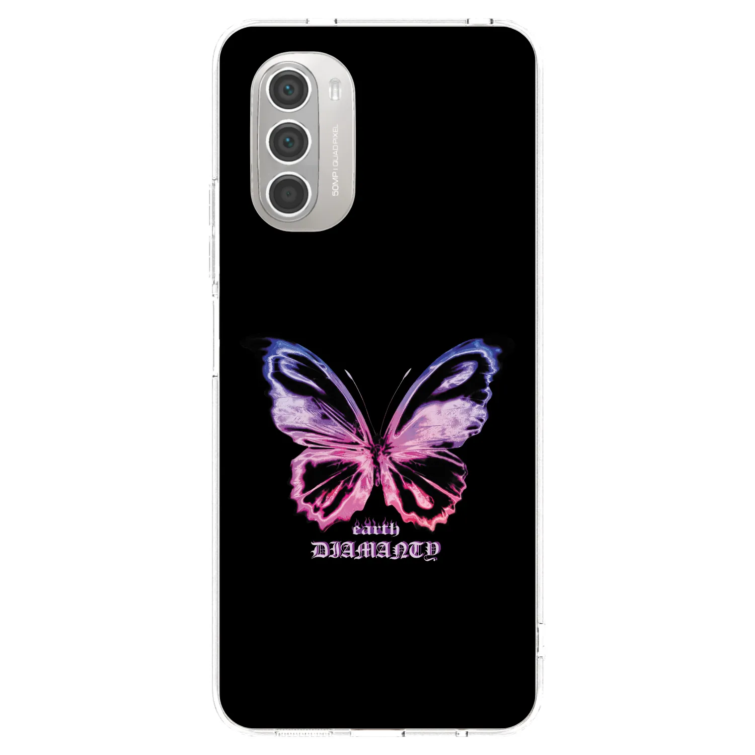 Picasee husă transparentă din silicon pentru Motorola Moto G51 - Diamanty Purple