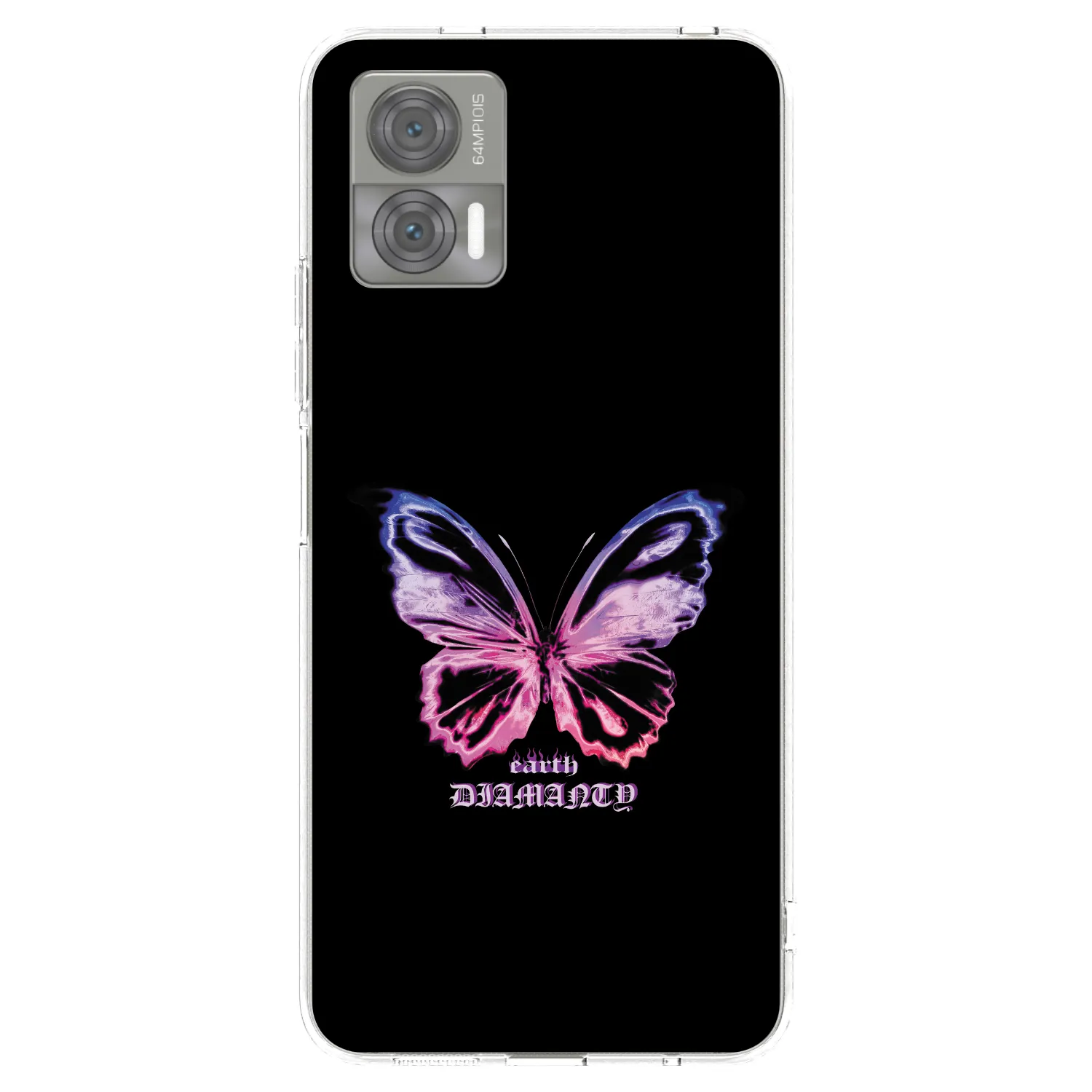 Picasee husă transparentă din silicon pentru Motorola Edge 30 Neo - Diamanty Purple
