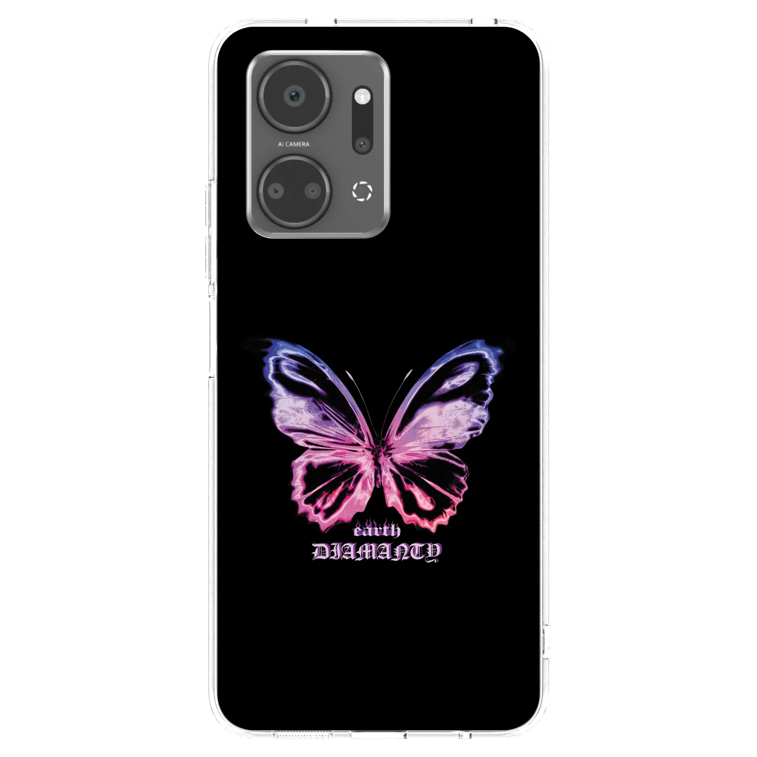 Picasee husă transparentă din silicon pentru Honor X7a - Diamanty Purple