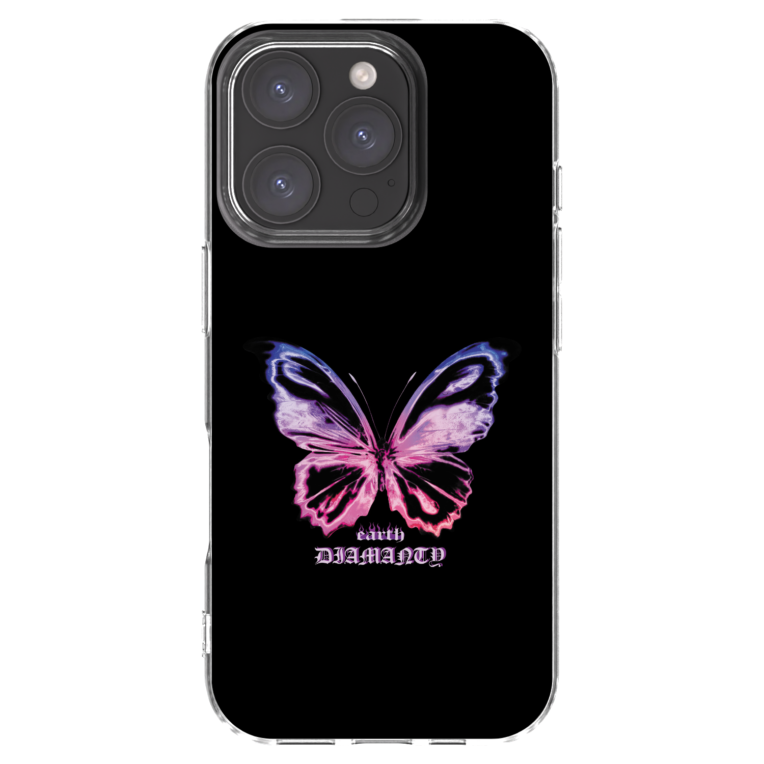 Picasee husă transparentă din silicon pentru Apple iPhone 16 Pro - Diamanty Purple