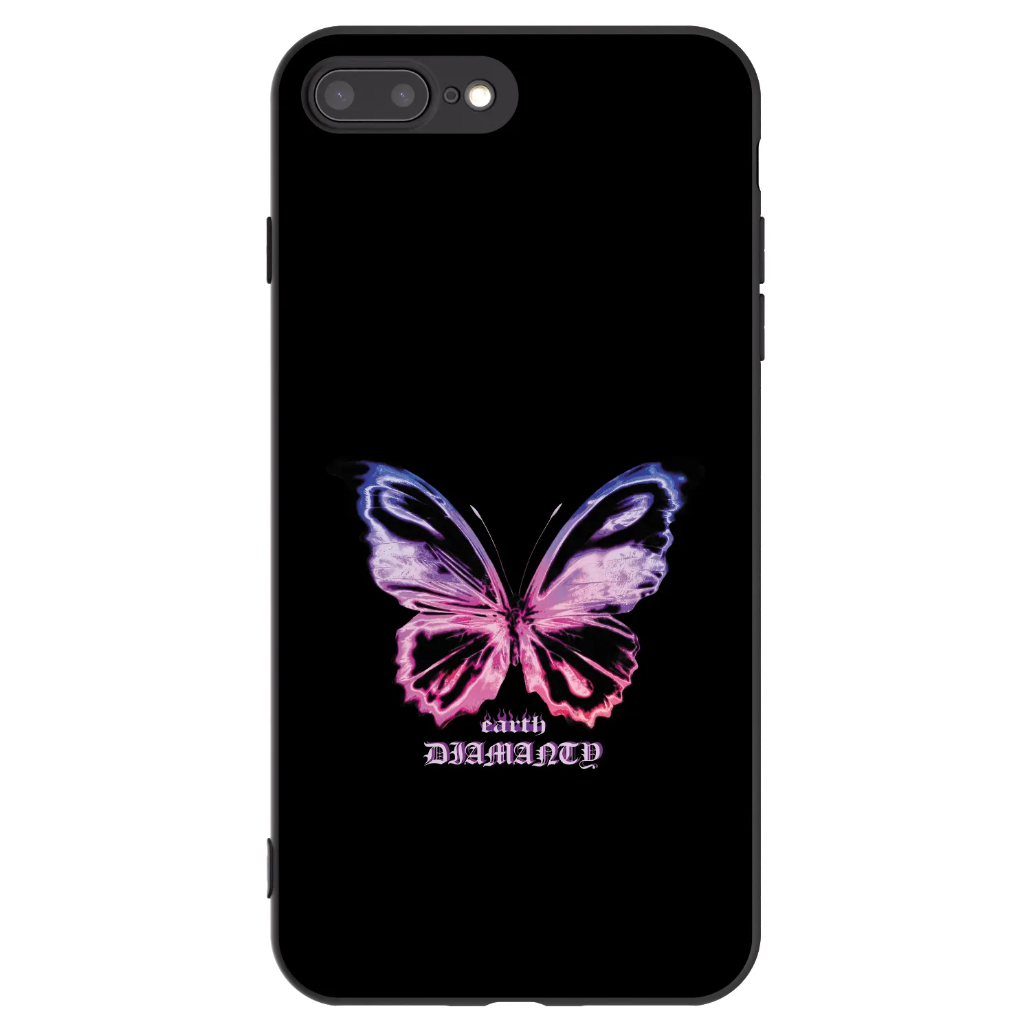 Picasee husă neagră din silicon pentru Apple iPhone 7 Plus - Diamanty Purple
