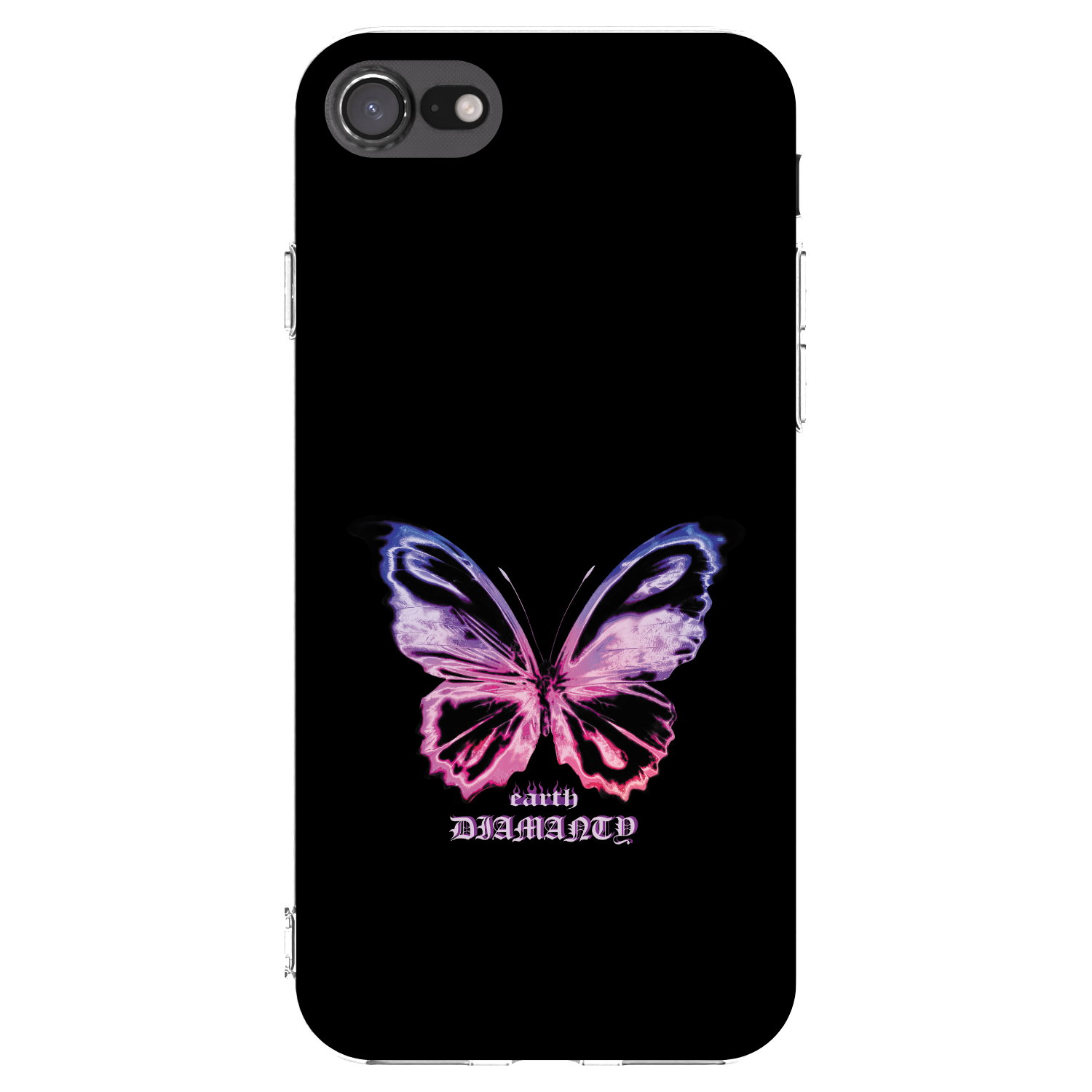 Picasee husă transparentă din silicon pentru Apple iPhone 7 - Diamanty Purple