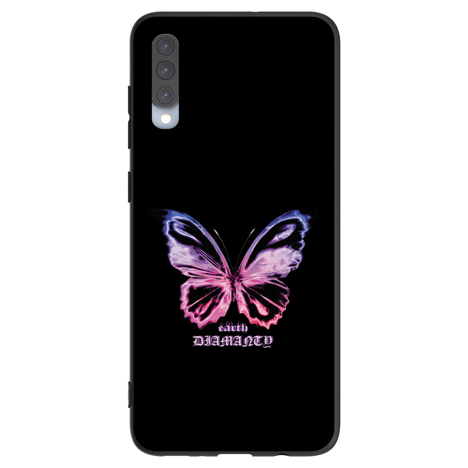 Picasee husă neagră din silicon pentru Samsung Galaxy A70 A705F - Diamanty Purple