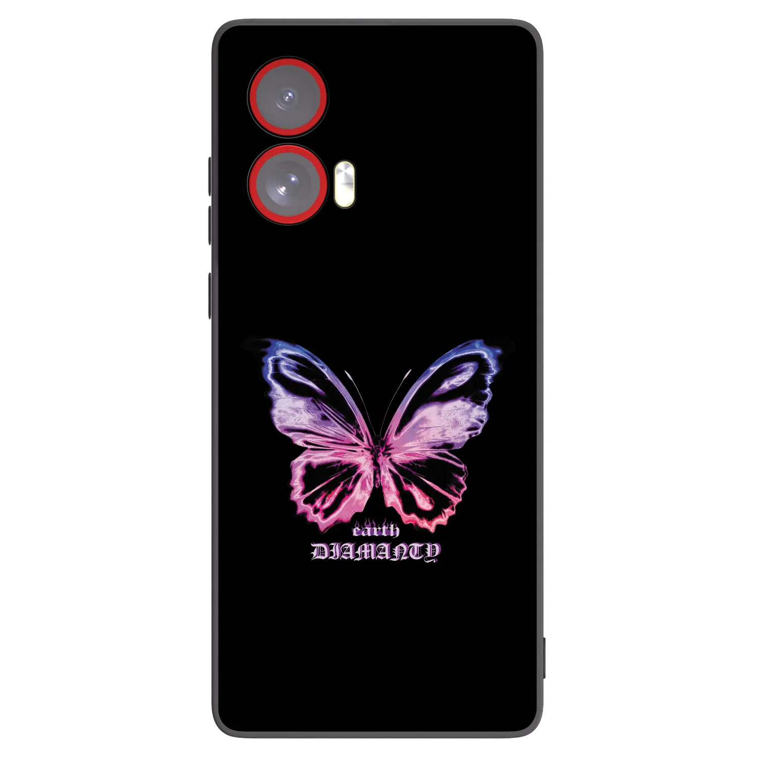 Picasee husă neagră din silicon pentru Motorola Edge 50 Fusion - Diamanty Purple