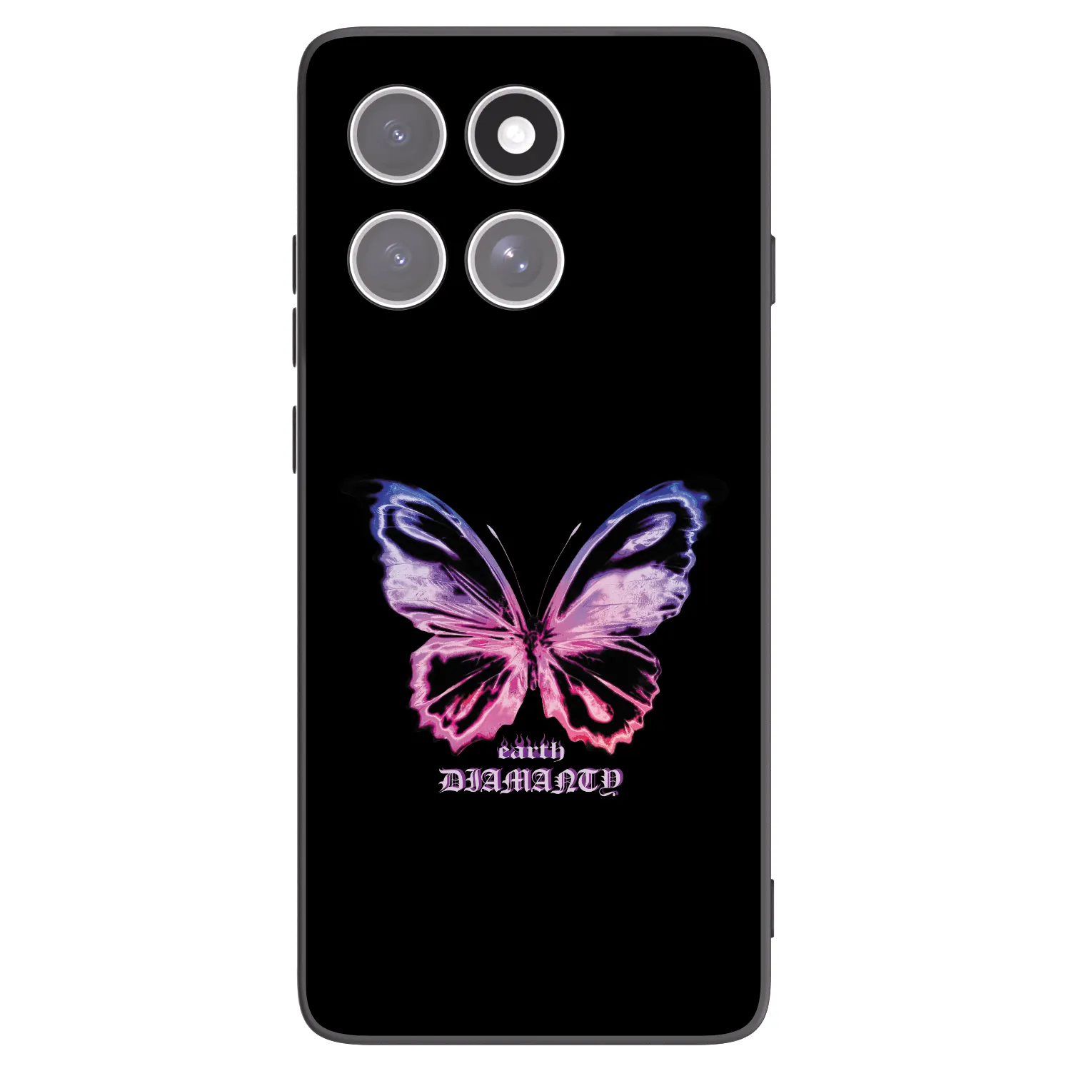 Picasee husă neagră din silicon pentru Motorola Edge 60 Fusion - Diamanty Purple
