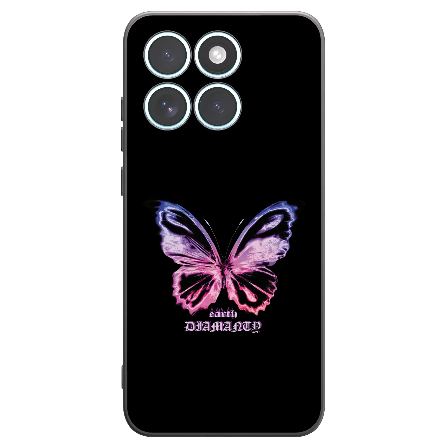 Picasee husă neagră din silicon pentru Motorola Edge 70 Fusion - Diamanty Purple