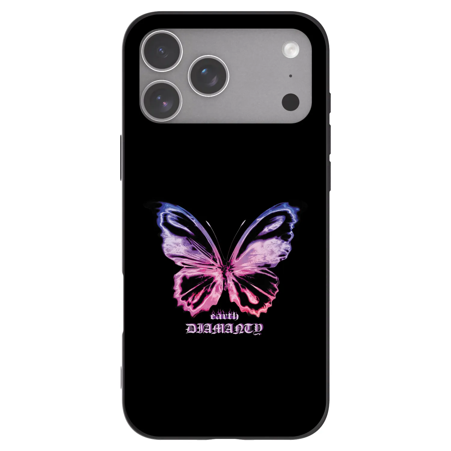 Picasee husă neagră din silicon pentru Apple iPhone 18 Pro Max - Diamanty Purple