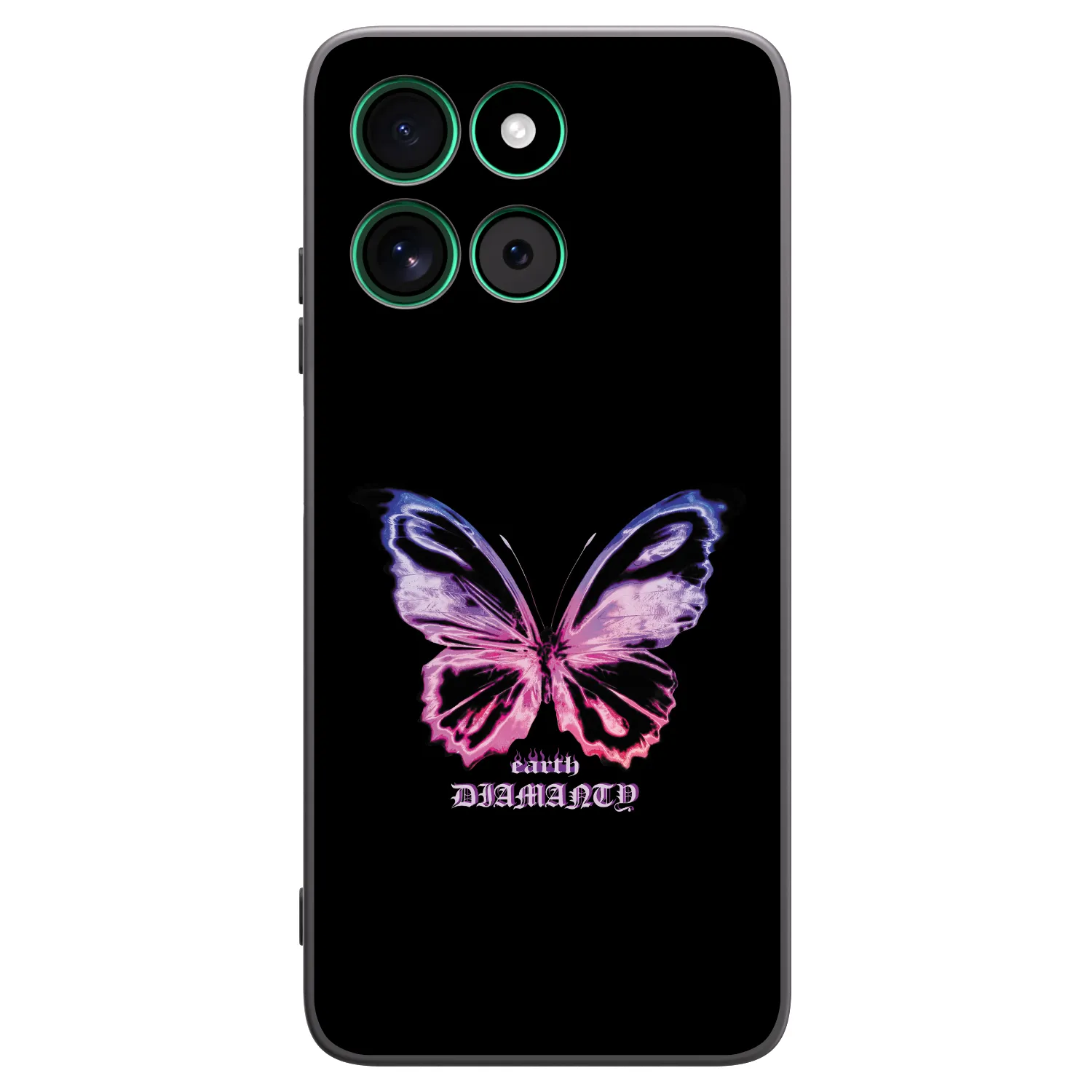 Picasee husă neagră din silicon pentru Motorola Moto G57 Power - Diamanty Purple