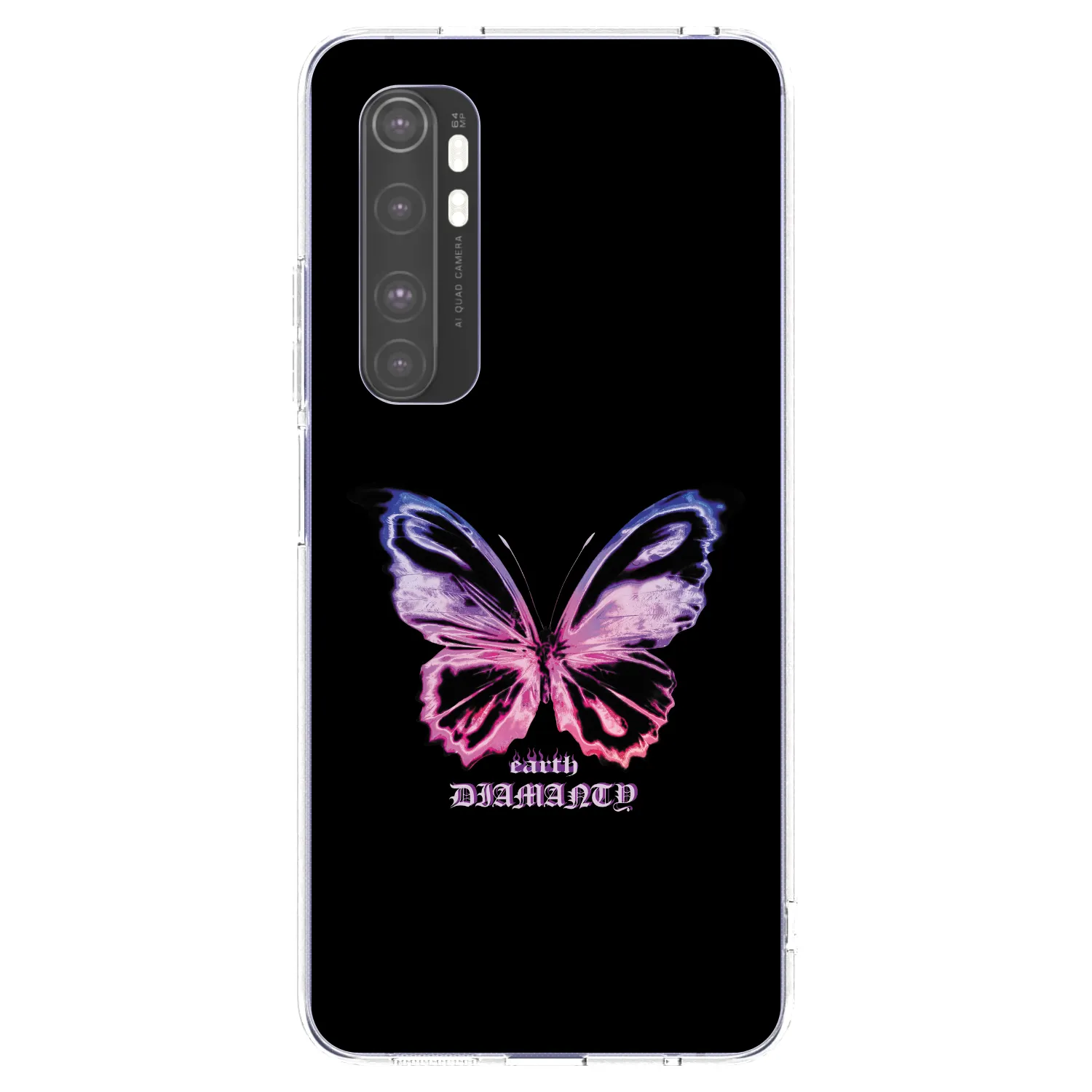 Picasee husă transparentă din silicon pentru Xiaomi Mi Note 10 Lite - Diamanty Purple