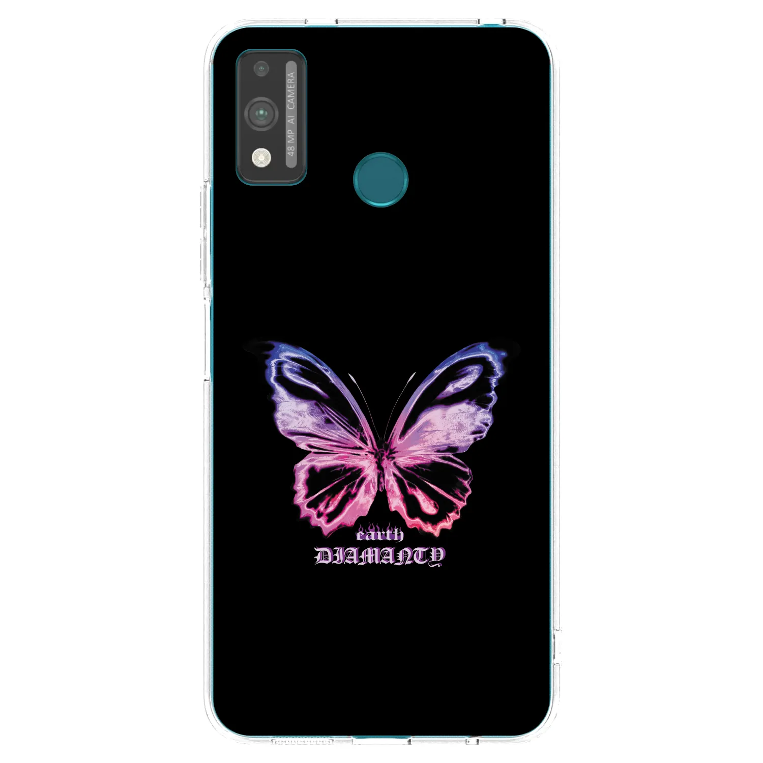 Picasee husă transparentă din silicon pentru Honor 9X Lite - Diamanty Purple