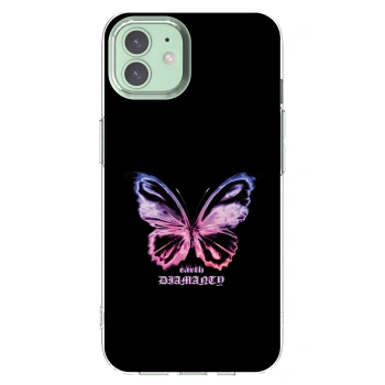 Picasee husă transparentă din silicon pentru Apple iPhone 12 Pro - Diamanty Purple