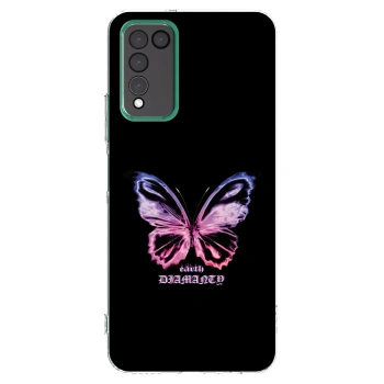 Picasee husă transparentă din silicon pentru Honor 10X Lite - Diamanty Purple
