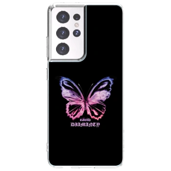 Picasee husă transparentă din silicon pentru Samsung Galaxy S21 Ultra 5G G998B - Diamanty Purple