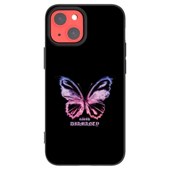 Picasee husă neagră din silicon pentru Apple iPhone 13 mini - Diamanty Purple