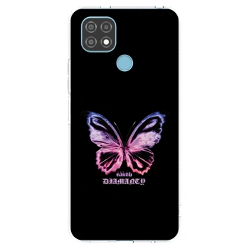 Picasee husă transparentă din silicon pentru Realme C21 - Diamanty Purple