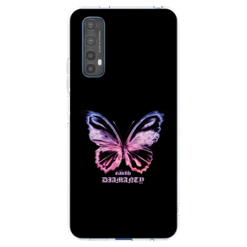 Picasee husă transparentă din silicon pentru Realme 7 - Diamanty Purple