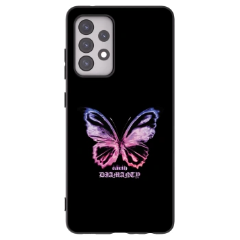 Picasee husă neagră din silicon pentru Samsung Galaxy A52s 5G A528B - Diamanty Purple