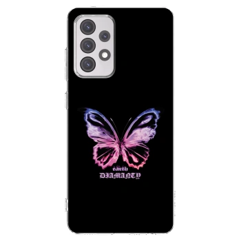 Picasee husă transparentă din silicon pentru Samsung Galaxy A52s 5G A528B - Diamanty Purple