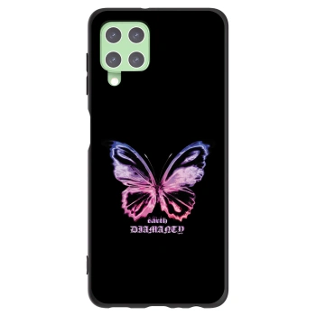 Picasee husă neagră din silicon pentru Samsung Galaxy A22 A225F 4G - Diamanty Purple