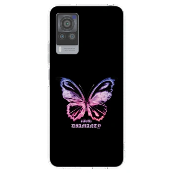Picasee husă transparentă din silicon pentru Vivo X60 Pro 5G - Diamanty Purple