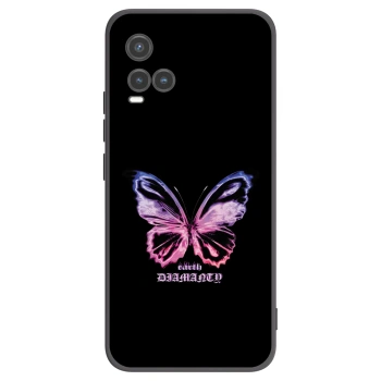 Picasee husă neagră din silicon pentru Vivo Y33s - Diamanty Purple