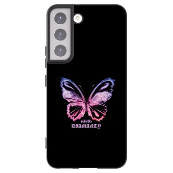 Picasee husă neagră din silicon pentru Samsung Galaxy S22 5G - Diamanty Purple