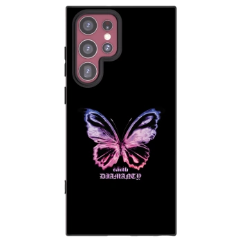 Picasee husă neagră din silicon pentru Samsung Galaxy S22 Ultra 5G - Diamanty Purple