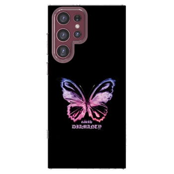 Picasee husă transparentă din silicon pentru Samsung Galaxy S22 Ultra 5G - Diamanty Purple