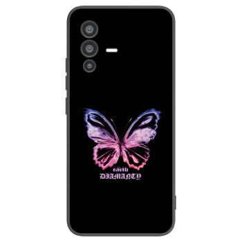 Picasee husă neagră din silicon pentru Vivo V23 5G - Diamanty Purple