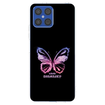 Picasee husă transparentă din silicon pentru Honor X8 4G - Diamanty Purple