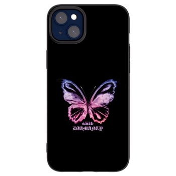 Picasee husă neagră din silicon pentru Apple iPhone 14 Plus - Diamanty Purple