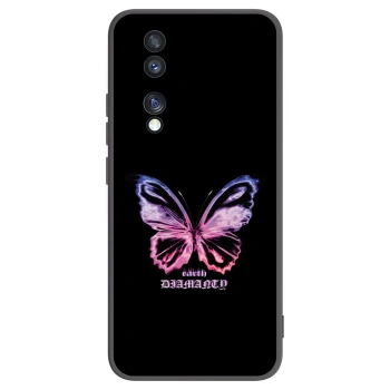 Picasee husă neagră din silicon pentru Honor 70 - Diamanty Purple