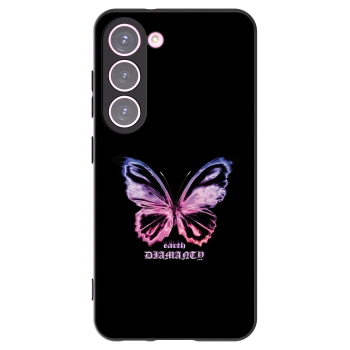 Picasee husă neagră din silicon pentru Samsung Galaxy S23 5G - Diamanty Purple