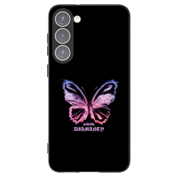 Picasee husă neagră din silicon pentru Samsung Galaxy S23+ 5G - Diamanty Purple