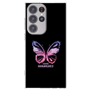 Picasee husă transparentă din silicon pentru Samsung Galaxy S23 Ultra 5G - Diamanty Purple