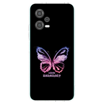 Picasee husă transparentă din silicon pentru Xiaomi Poco X5 - Diamanty Purple