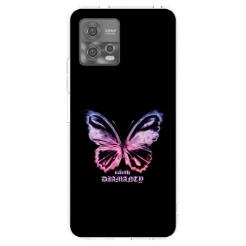 Picasee husă transparentă din silicon pentru Motorola Moto G72 - Diamanty Purple