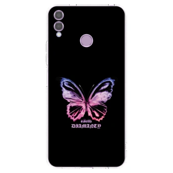 Picasee husă transparentă din silicon pentru Honor 8X - Diamanty Purple