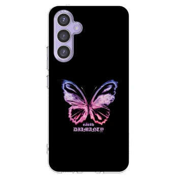 Picasee husă transparentă din silicon pentru Samsung Galaxy A54 5G A546B - Diamanty Purple
