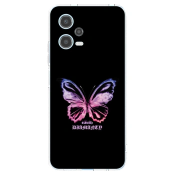 Picasee husă transparentă din silicon pentru Xiaomi Redmi Note 12 5G - Diamanty Purple