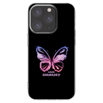 Picasee husă transparentă din silicon pentru Apple iPhone 15 Pro - Diamanty Purple